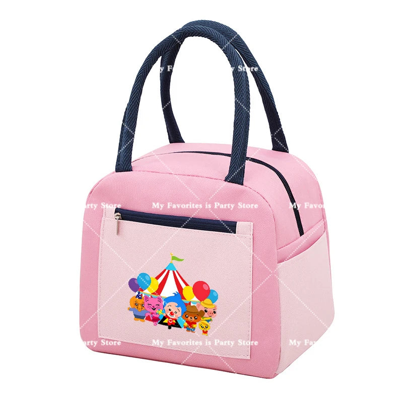 Plims Clown Insulated Lunch Bag Bento Pack Aluminum Foil RiceBag Meal Pack Ice Pack Student Bento Lunch Handbag Insulation Gift