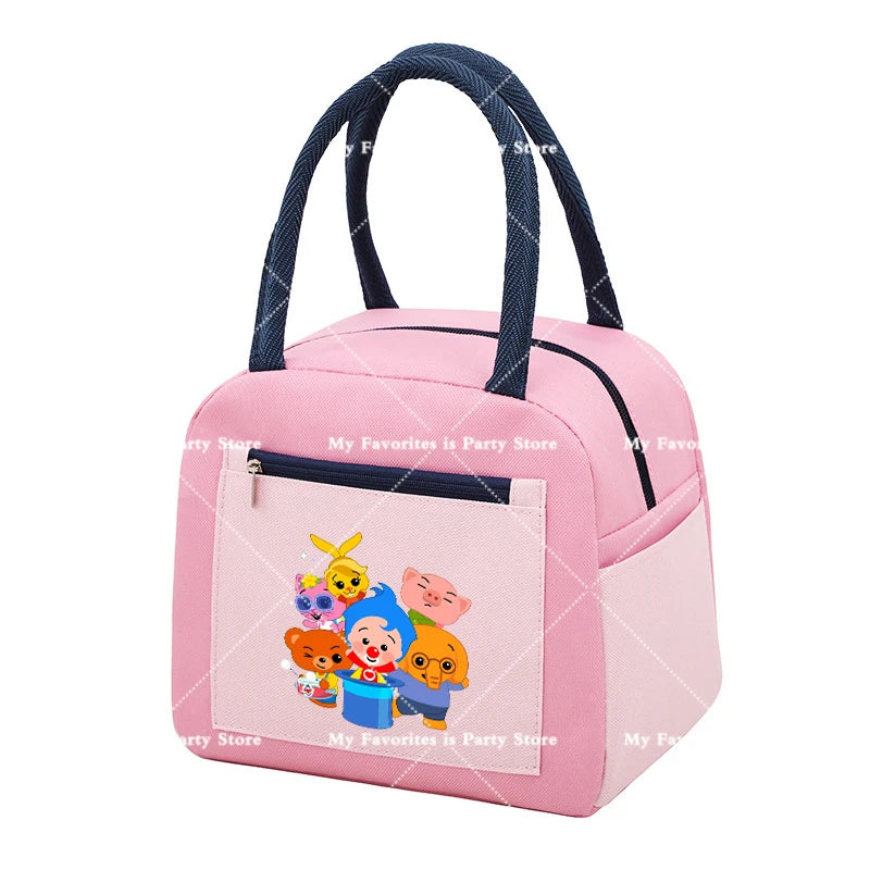Plims Clown Insulated Lunch Bag Bento Pack Aluminum Foil RiceBag Meal Pack Ice Pack Student Bento Lunch Handbag Insulation Gift