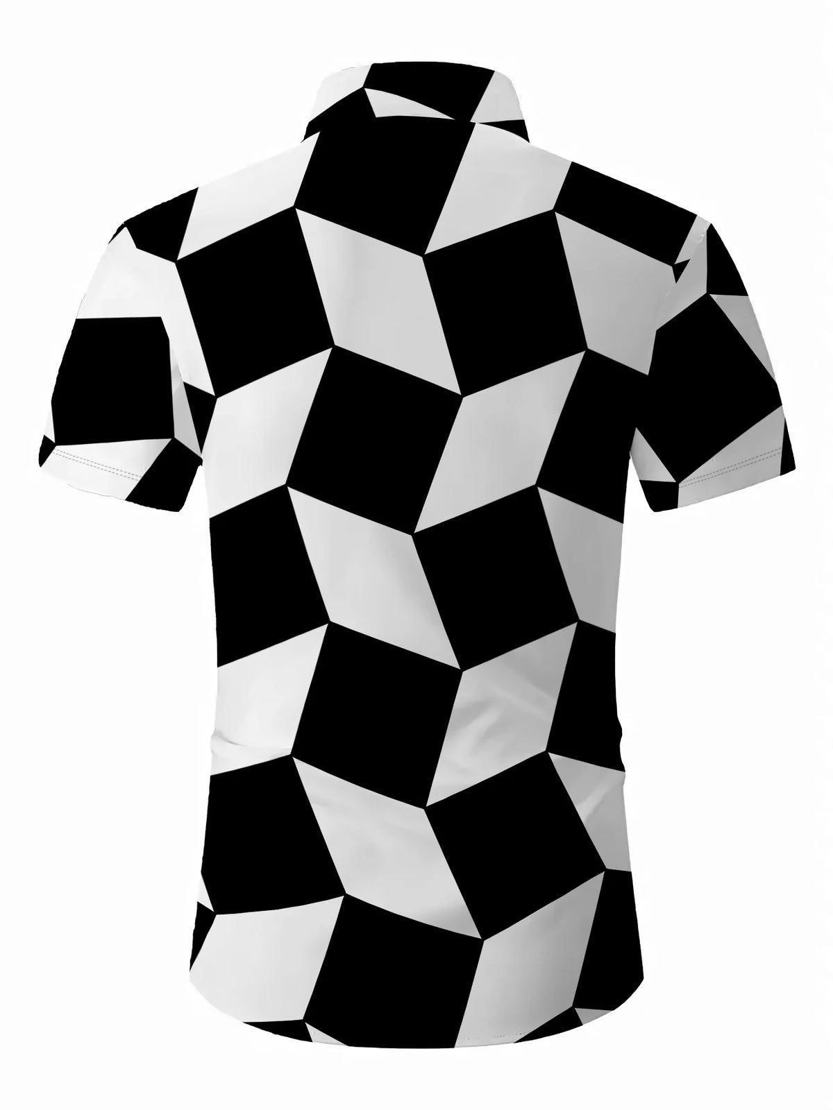 2026 Summer New Style Men's Short-Sleeved Shirt with 3D Check Pattern Print Street Casual Fashion Comfortable and Soft