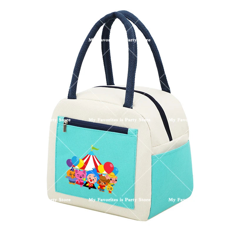 Plims Clown Insulated Lunch Bag Bento Pack Aluminum Foil RiceBag Meal Pack Ice Pack Student Bento Lunch Handbag Insulation Gift