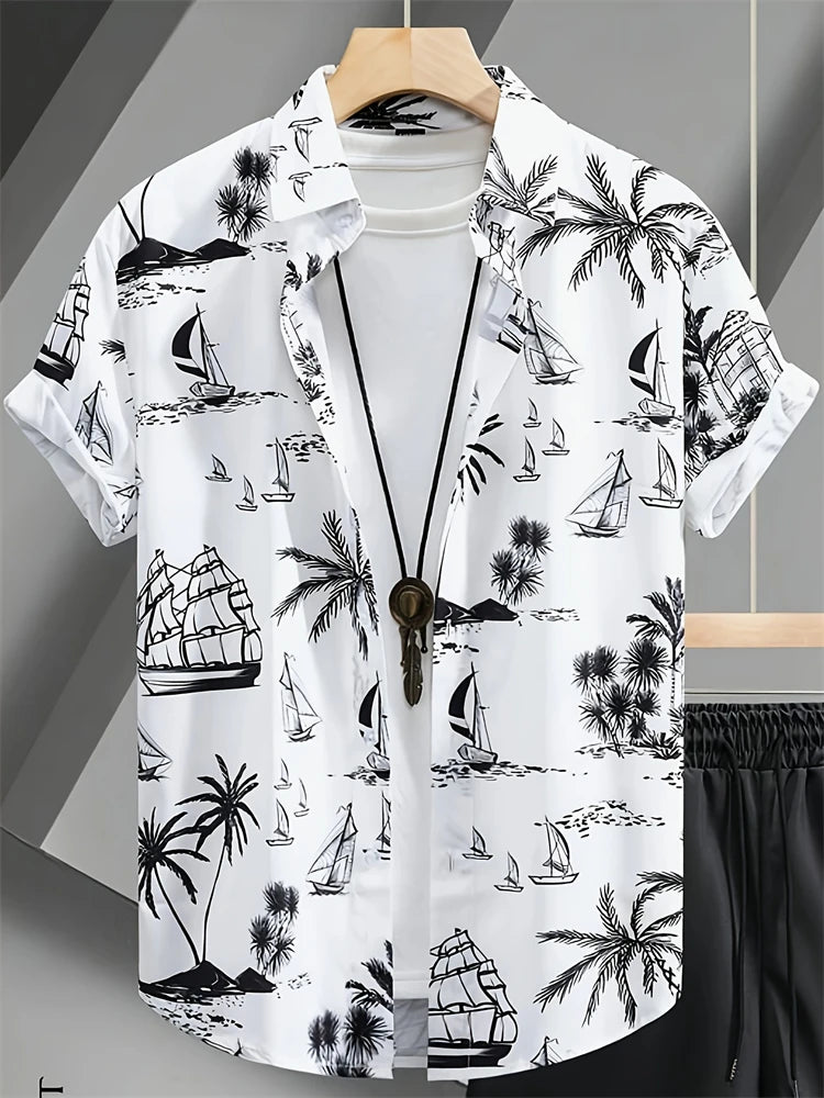 Camisa Xadrez P&B Unissex – Casual Oversized Verão