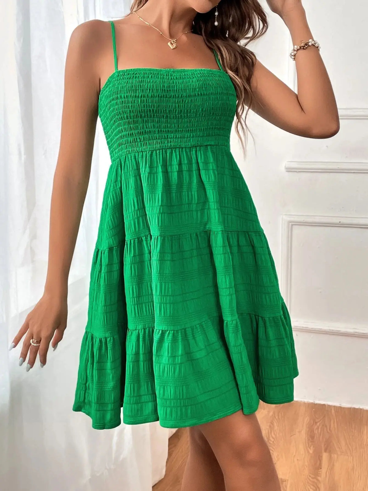 Vestido Mini Babado Azul – Casual Praia e Férias
