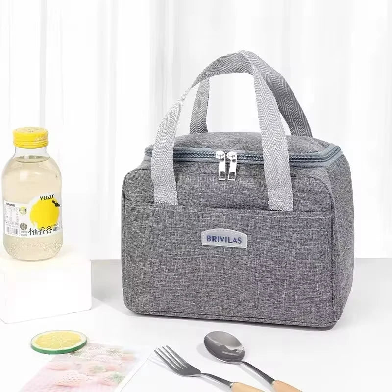 Portable Lunch Bag New Thermal Insulated Lunch Box Tote Cooler Handbag Bento Pouch Dinner Container School Food Storage Bags