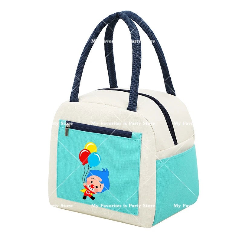 Plims Clown Insulated Lunch Bag Bento Pack Aluminum Foil RiceBag Meal Pack Ice Pack Student Bento Lunch Handbag Insulation Gift