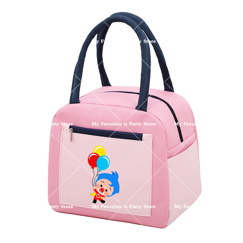 Plims Clown Insulated Lunch Bag Bento Pack Aluminum Foil RiceBag Meal Pack Ice Pack Student Bento Lunch Handbag Insulation Gift