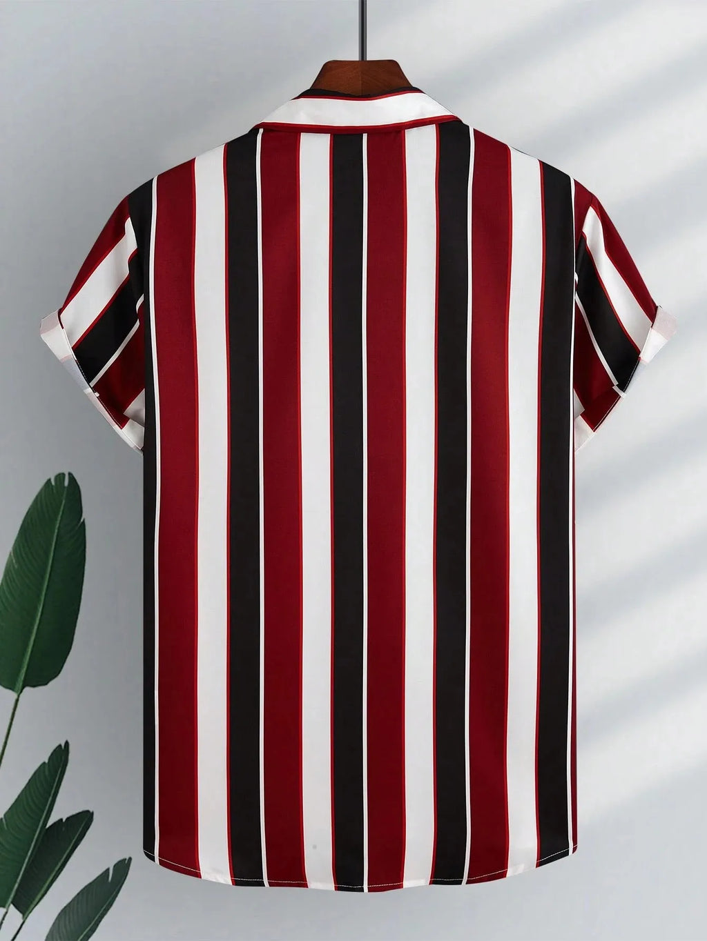 2026 Summer New Style Men's Short-Sleeved Shirt With 3D Stripes Print Street Casual Fashion Comfortable Soft Breathable