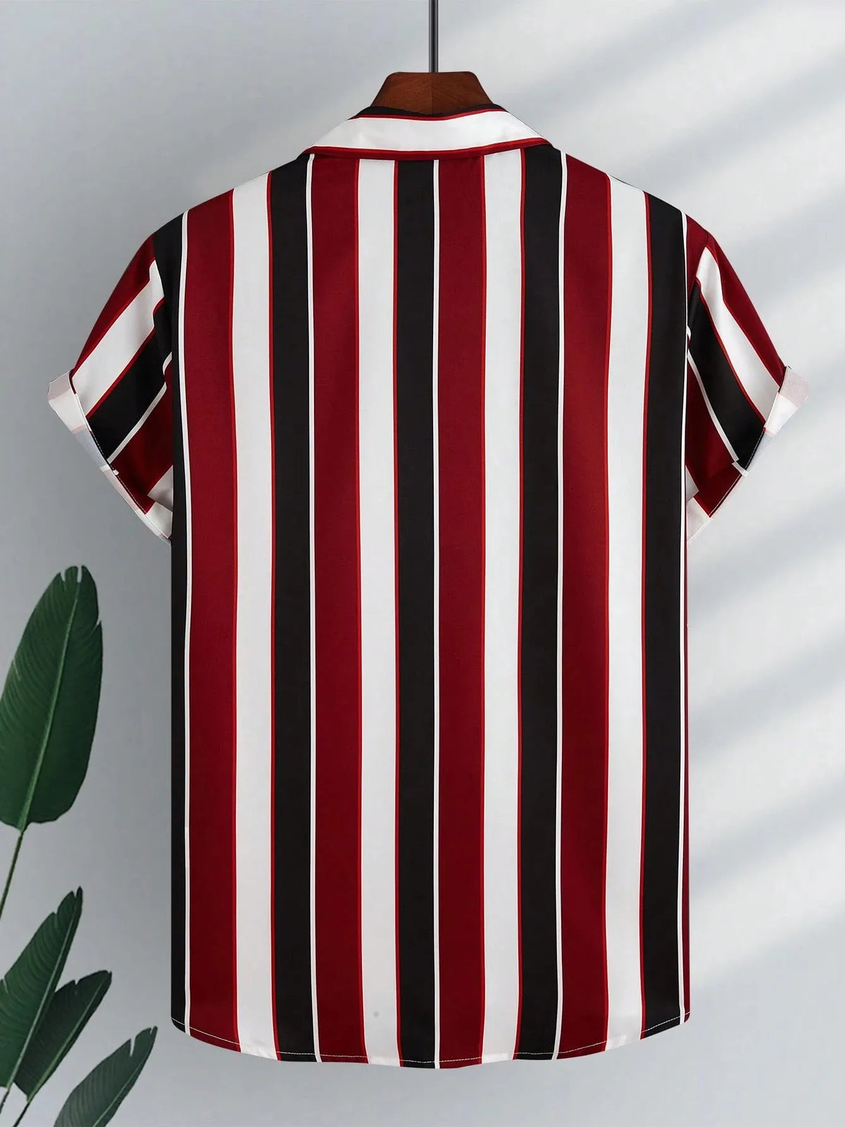 2026 Summer New Style Men's Short-Sleeved Shirt With 3D Stripes Print Street Casual Fashion Comfortable Soft Breathable