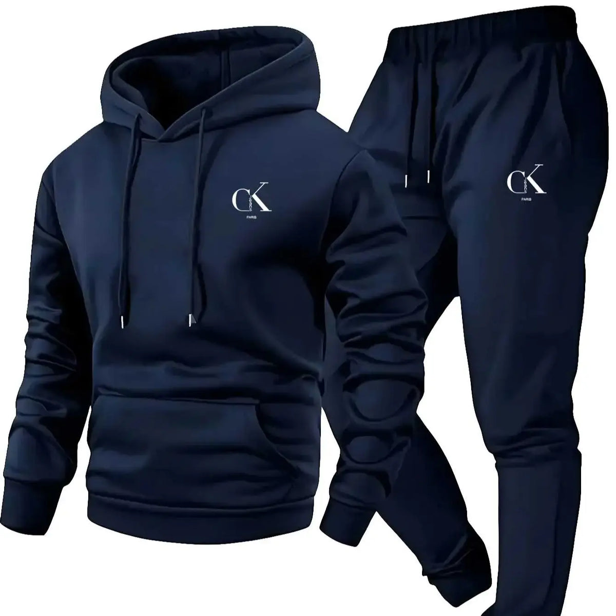 Men's Hoodie & Sweatpants Set – All-Season Gray Comfort