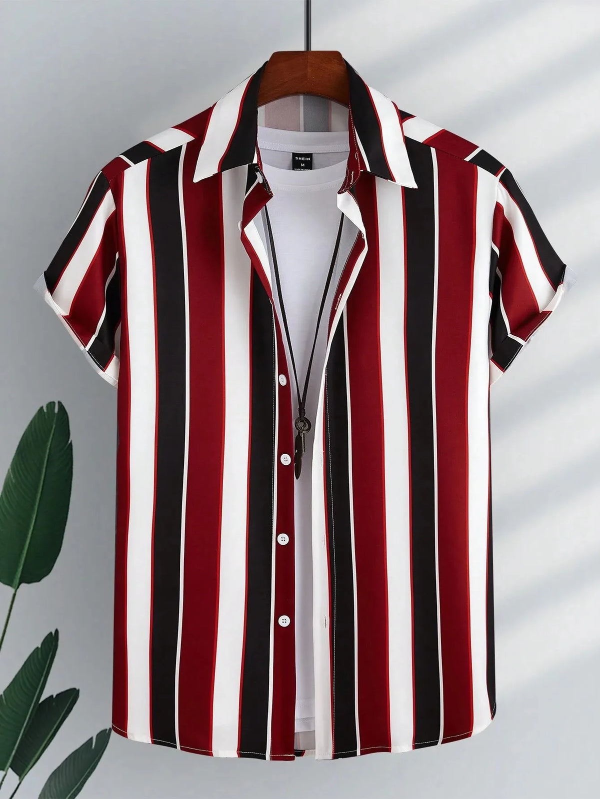 2026 Summer New Style Men's Short-Sleeved Shirt With 3D Stripes Print Street Casual Fashion Comfortable Soft Breathable