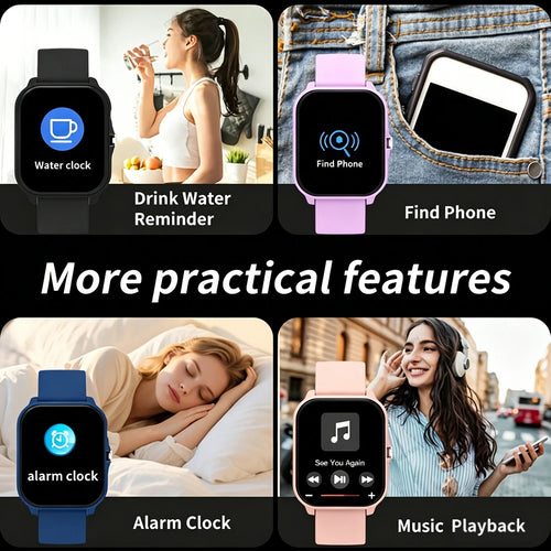 2026 New Smartwatch, 1.83-inch HD Full Touchscreen, Supports Calls/Message Notifications, Multiple Sports Modes, Music Playback