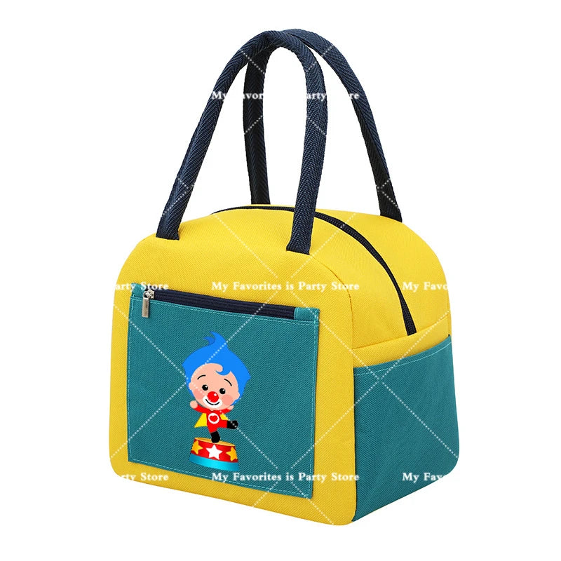 Plims Clown Insulated Lunch Bag Bento Pack Aluminum Foil RiceBag Meal Pack Ice Pack Student Bento Lunch Handbag Insulation Gift