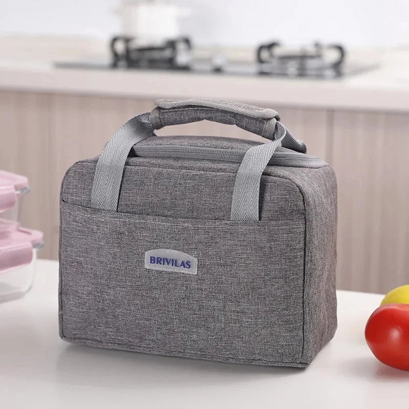 Portable Lunch Bag New Thermal Insulated Lunch Box Tote Cooler Handbag Bento Pouch Dinner Container School Food Storage Bags