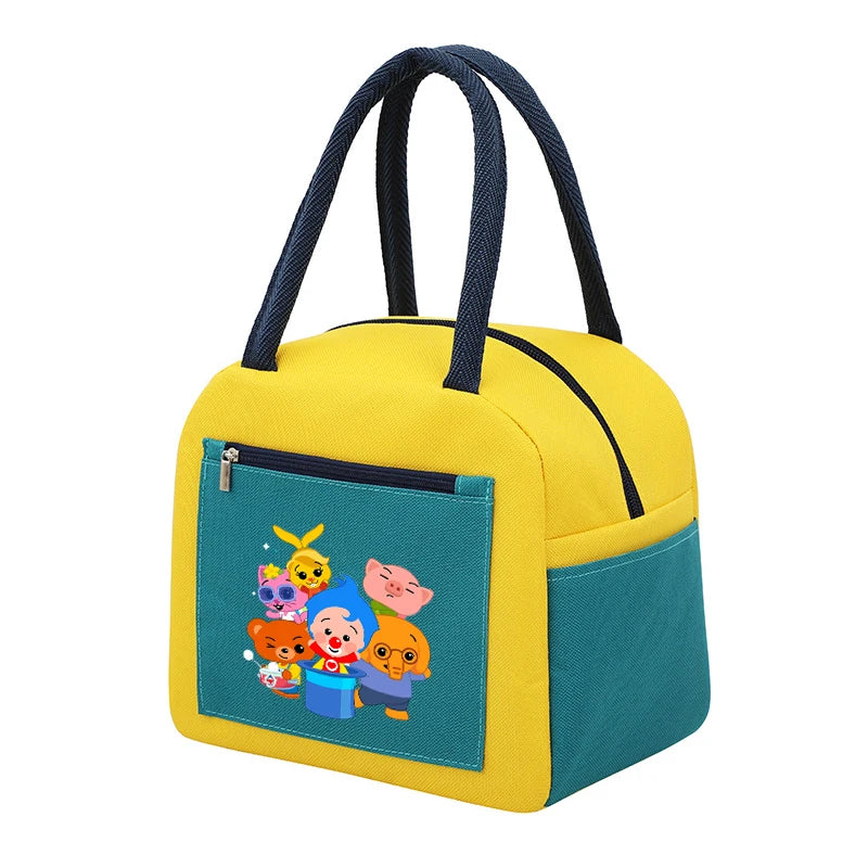 Plims Clown Insulated Lunch Bag Bento Pack Aluminum Foil RiceBag Meal Pack Ice Pack Student Bento Lunch Handbag Insulation Gift