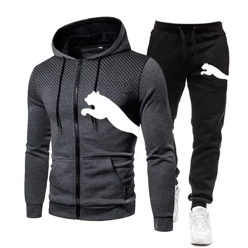 Men's Hoodie & Sweatpants Set – Cozy Sport Casual Wear
