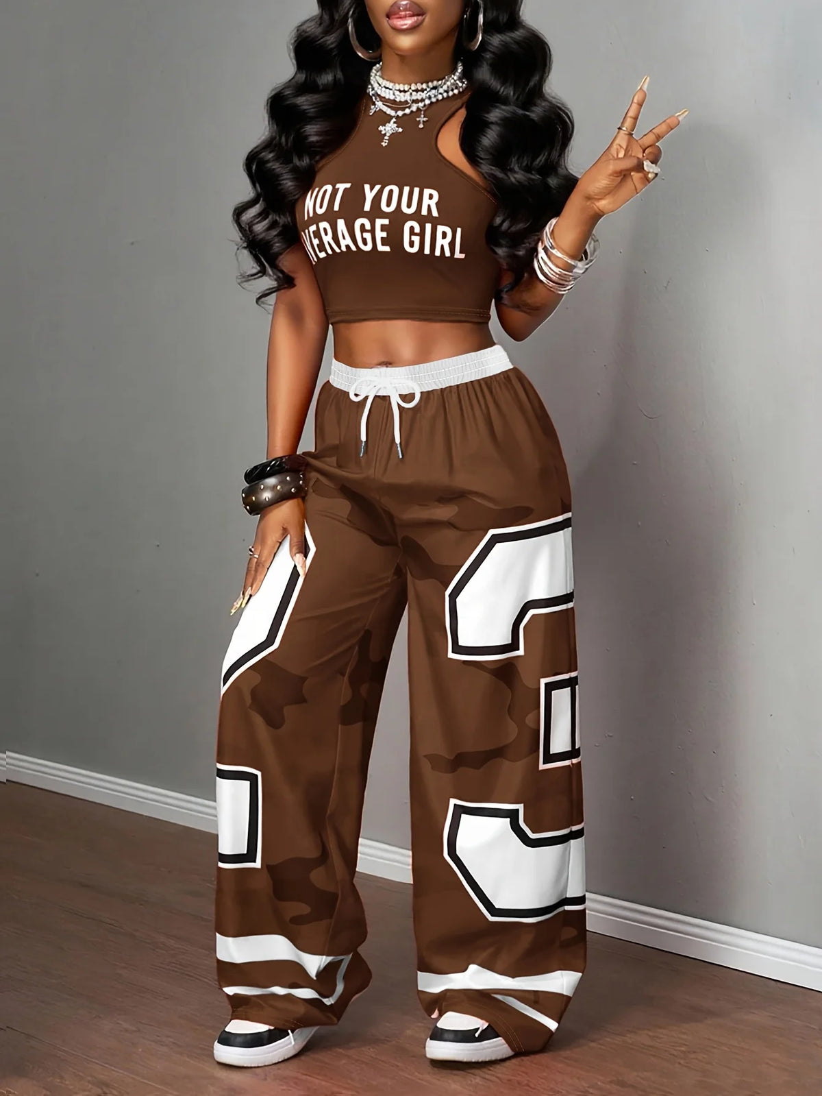 Women's Red Camo Number Graphic Pants 2026 Men's New Wide Leg Elastic Waist TrousersKids's Casual Summer Streetwear Pants