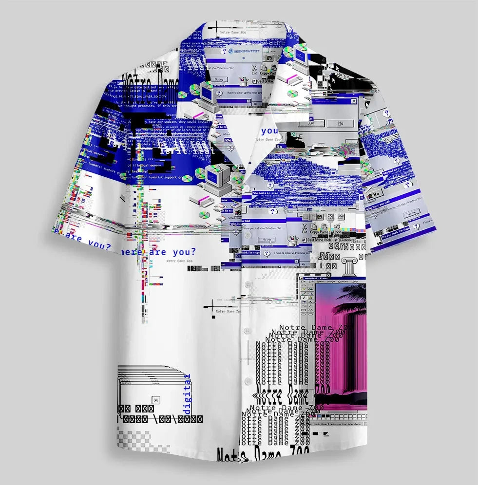 Camisa Havaiana Unissex Estampa CPU – Casual e Divertida