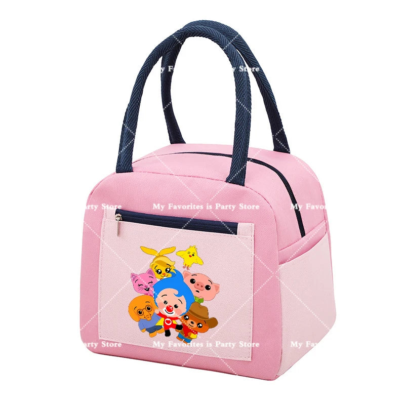 Plims Clown Insulated Lunch Bag Bento Pack Aluminum Foil RiceBag Meal Pack Ice Pack Student Bento Lunch Handbag Insulation Gift