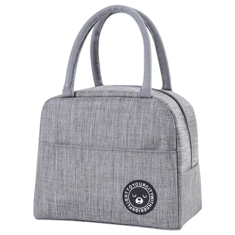 Portable Lunch Bag New Thermal Insulated Lunch Box Tote Cooler Handbag Bento Pouch Dinner Container School Food Storage Bags