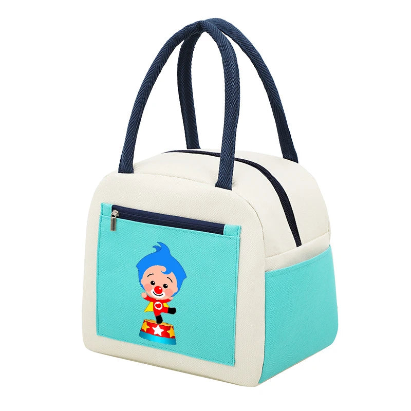 Plims Clown Insulated Lunch Bag Bento Pack Aluminum Foil RiceBag Meal Pack Ice Pack Student Bento Lunch Handbag Insulation Gift