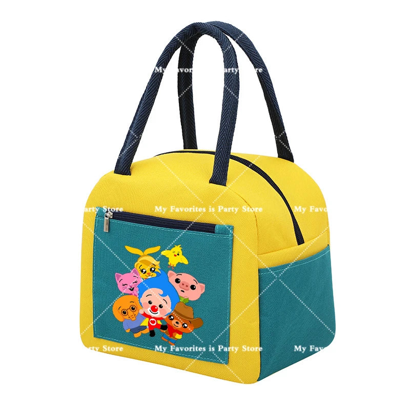Plims Clown Insulated Lunch Bag Bento Pack Aluminum Foil RiceBag Meal Pack Ice Pack Student Bento Lunch Handbag Insulation Gift
