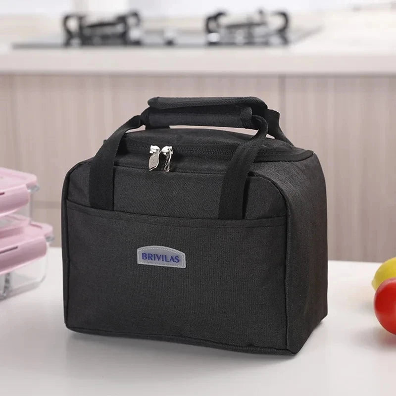 Portable Lunch Bag New Thermal Insulated Lunch Box Tote Cooler Handbag Bento Pouch Dinner Container School Food Storage Bags