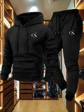 Men's Hoodie & Sweatpants Set – All-Season Gray Comfort