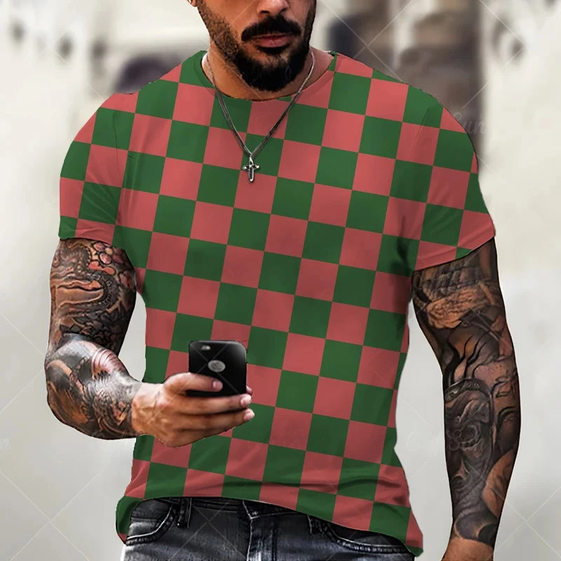 Camiseta Masculina 3D Oversized – Estilo Harajuku